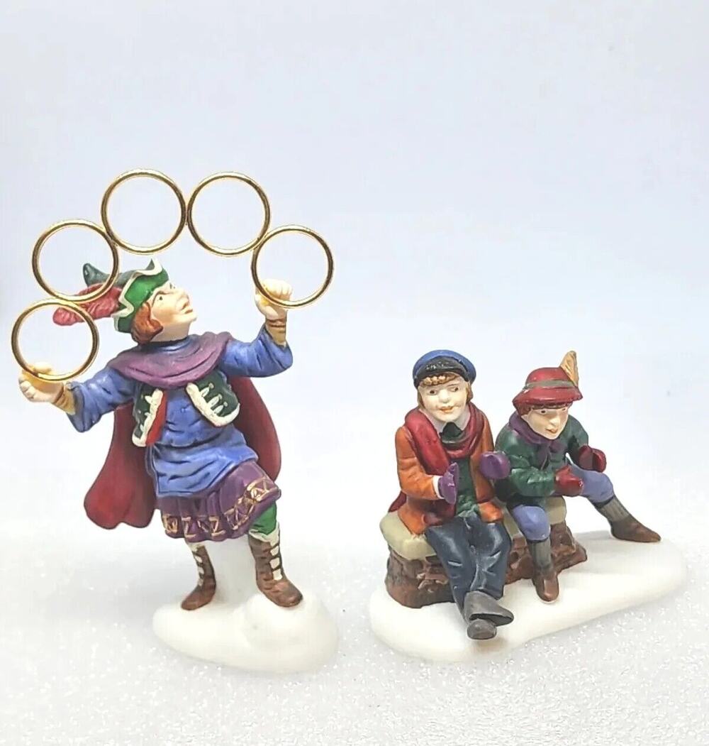 Dept 56 Twelve Days of Dickens' Village V Five Golden Rings 58381 Vintage 1996